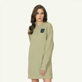 SWEAT DRESS AVN PATCHES WOMEN'S DRESS -  EUCALIPTUS